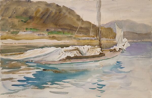 Idle Sails, John Singer Sargent (American, Florence 1856–1925 London), Watercolor and graphite on white wove paper, American 