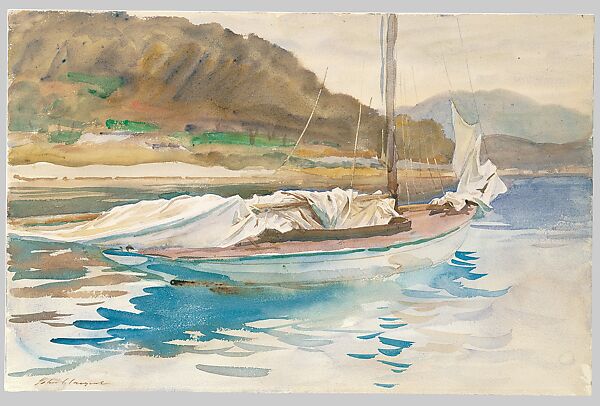 Idle Sails, John Singer Sargent (American, Florence 1856–1925 London), Watercolor and graphite on white wove paper, American