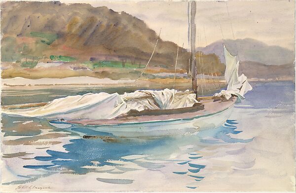 Idle Sails, John Singer Sargent (American, Florence 1856–1925 London), Watercolor and graphite on white wove paper, American