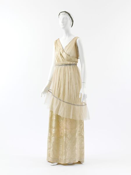 "Théâtre des Champs-Élysées", Paul Poiret (French, Paris 1879–1944 Paris), a,c-e) silk, rhinestones; b) silk; f, g) silk, leather, French 
