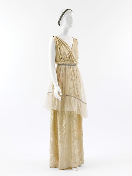 "Théâtre des Champs-Élysées", Paul Poiret (French, Paris 1879–1944 Paris), a,c-e) silk, rhinestones; b) silk; f, g) silk, leather, French