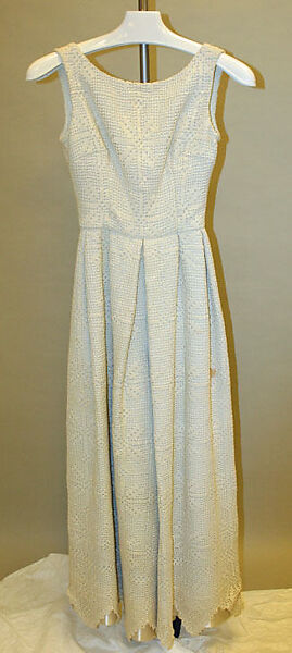 Wedding ensemble, Joan "Tiger" Morse (1932–1972), cotton, American