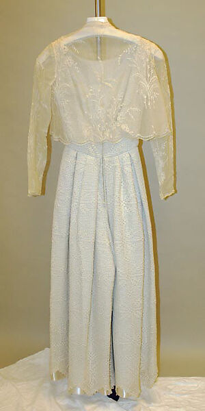Wedding ensemble, Joan "Tiger" Morse (1932–1972), cotton, American