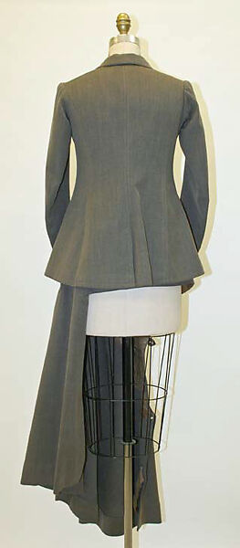 Riding habit, wool, cotton, British
