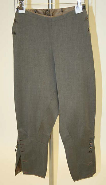 Riding habit, wool, cotton, British