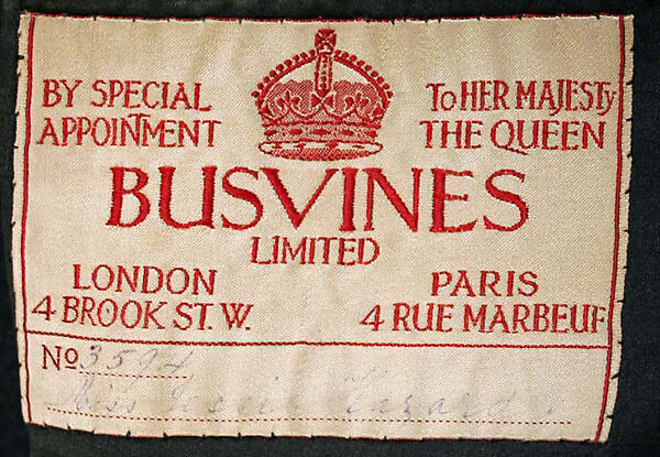 Riding habit, J Busvine &amp; Co. (British), wool, British