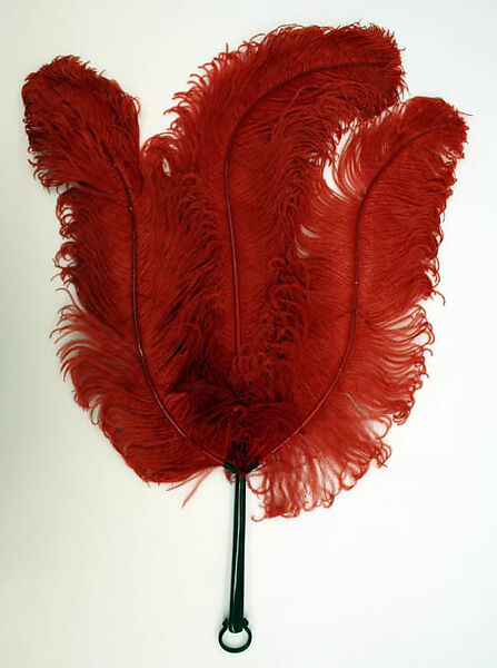 Fan, feathers, plastic, tortoiseshell, probably French 