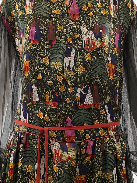 "Bois de Boulogne", Paul Poiret (French, Paris 1879–1944 Paris), a–c) silk, French