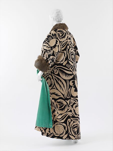 "La Perse", Paul Poiret (French, Paris 1879–1944 Paris), cotton, silk, metallic thread, fur, French