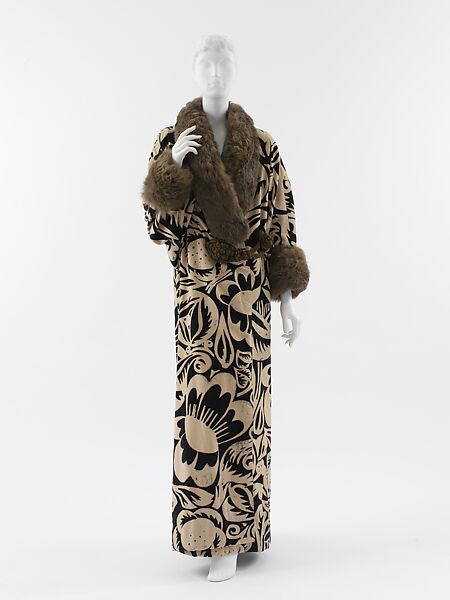"La Perse", Paul Poiret (French, Paris 1879–1944 Paris), cotton, silk, metallic thread, fur, French 