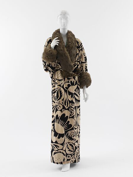 "La Perse", Paul Poiret  French, cotton, silk, metallic thread, fur, French