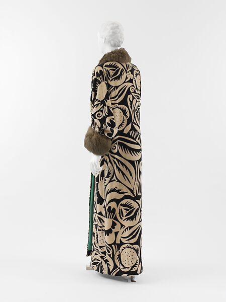 "La Perse", Paul Poiret (French, Paris 1879–1944 Paris), cotton, silk, metallic thread, fur, French