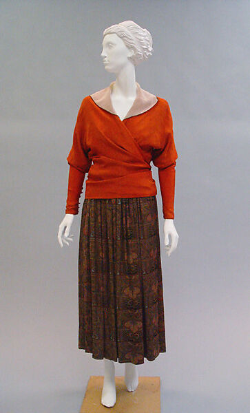 "Feuille d'automne", Paul Poiret (French, Paris 1879–1944 Paris), a, b) silk; c) fur, silk, French