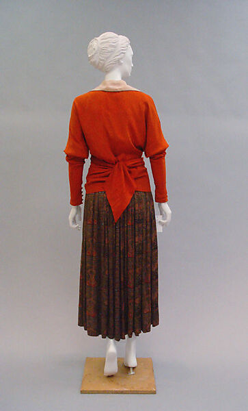 "Feuille d'automne", Paul Poiret (French, Paris 1879–1944 Paris), a, b) silk; c) fur, silk, French