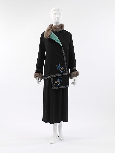 "Steppe", Paul Poiret (French, Paris 1879–1944 Paris), silk, wool, fur, cotton, French 