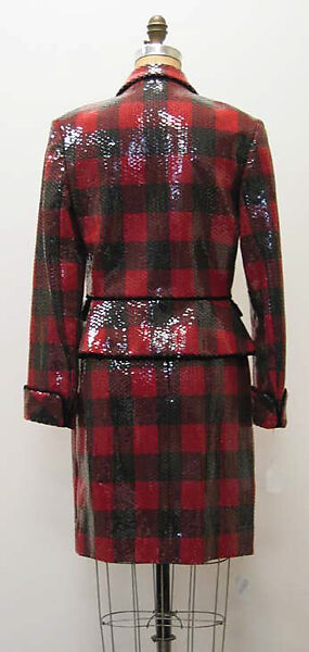 Suit, Perry Ellis Sportswear Inc. (American, founded 1978), a,b) wool, leather,synthetic, silk, American