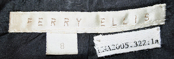 Suit, Perry Ellis Sportswear Inc. (American, founded 1978), a,b) wool, leather,synthetic, silk, American