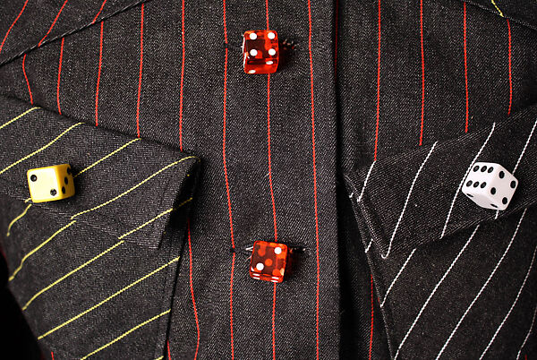 Suit, Patrick Kelly (American, Vicksburg, Mississippi 1954–1990 Paris), cotton, rayon, plastic, French