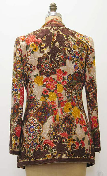 Ensemble, Oscar de la Renta, LLC. (American, founded 1965), a,b) silk, metallic thread; c) silk, wool, and metallic thread, American