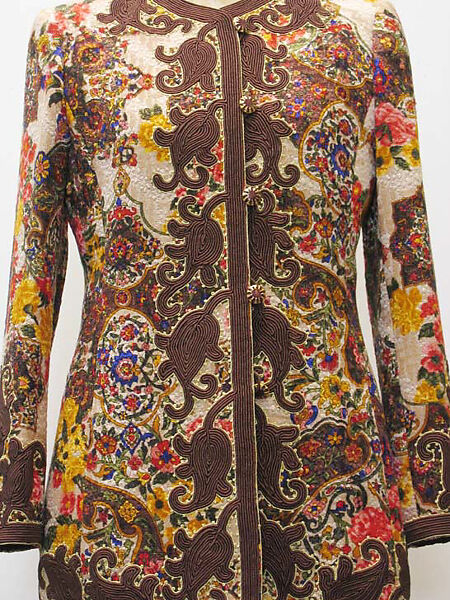 Ensemble, Oscar de la Renta, LLC. (American, founded 1965), a,b) silk, metallic thread; c) silk, wool, and metallic thread, American