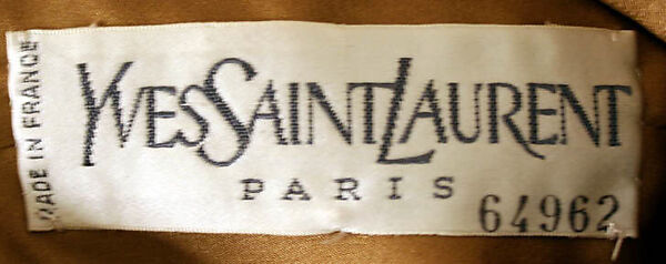 Ensemble, Yves Saint Laurent (French, founded 1961), a,c) leather, silk; c) leather, wood, metal, French