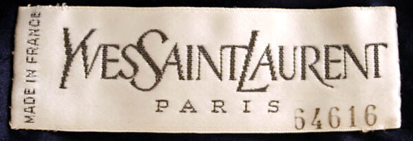 Suit, Yves Saint Laurent (French, founded 1961), a) wool, metal, silk; b,c) wool, silk, French