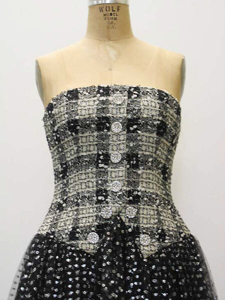 Evening dress, Bill Blass Ltd. (American, founded 1970), wool, cellophane, silk, synthetic, metallic, American