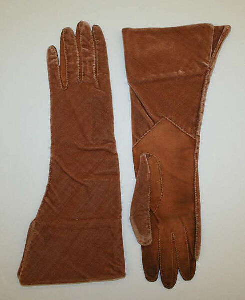 Gloves, cotton, leather, American 