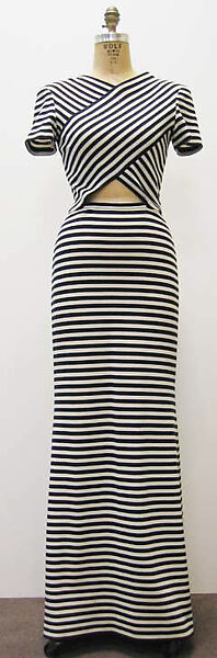 Dress, Oscar de la Renta, LLC. (American, founded 1965), a) wool; b) silk, enamel, metal, leather, American