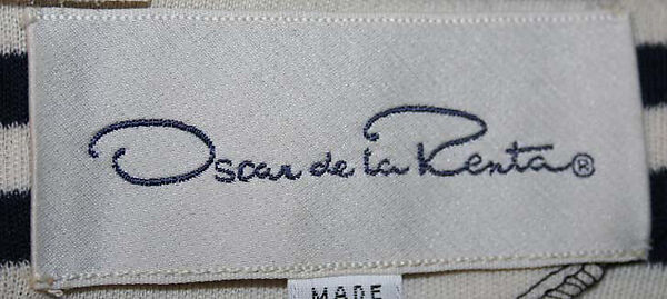 Dress, Oscar de la Renta, LLC. (American, founded 1965), a) wool; b) silk, enamel, metal, leather, American