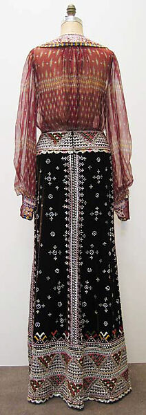 Ensemble, Oscar de la Renta, LLC. (American, founded 1965), a, b) silk, cotton, plastic; c) silk, American