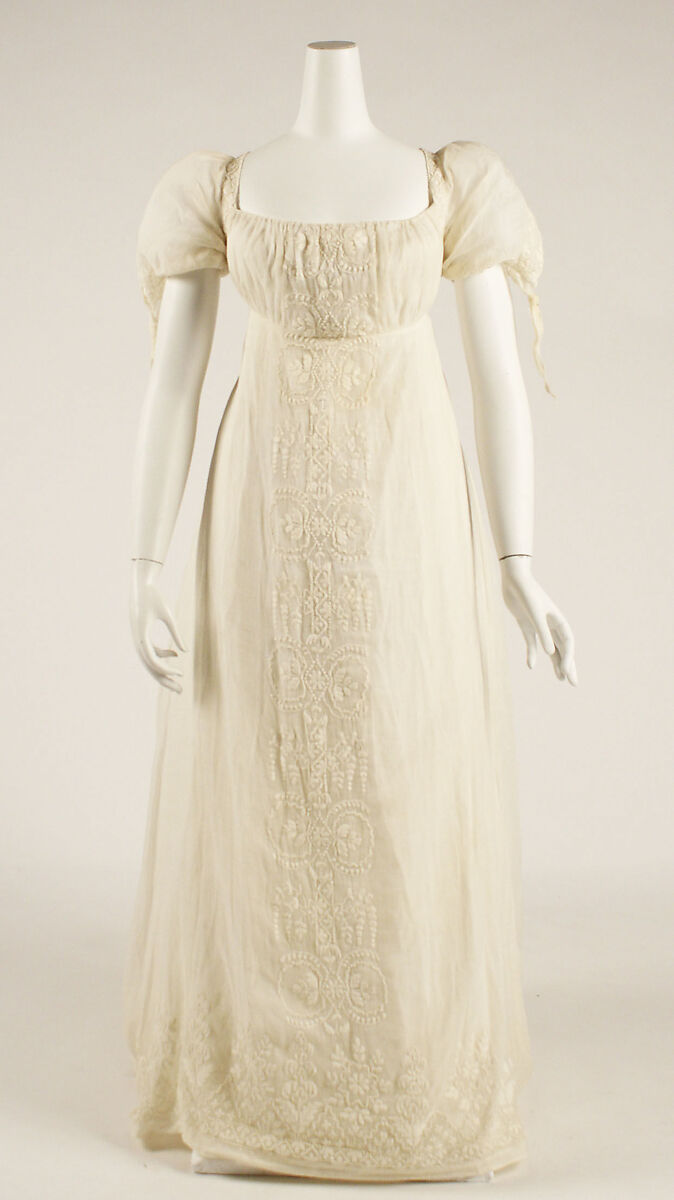 Evening dress, cotton, European 