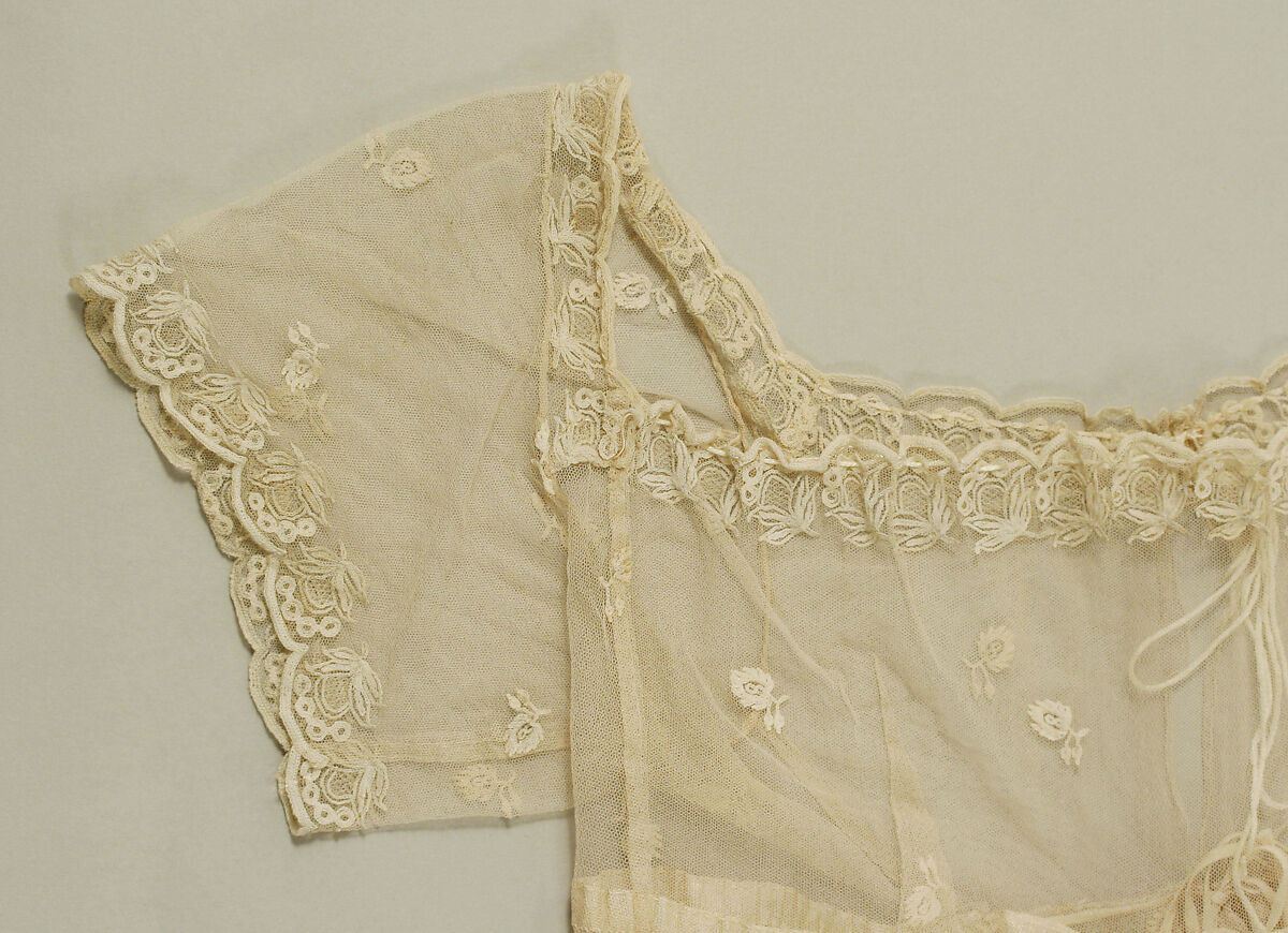 Dress, silk, cotton, British