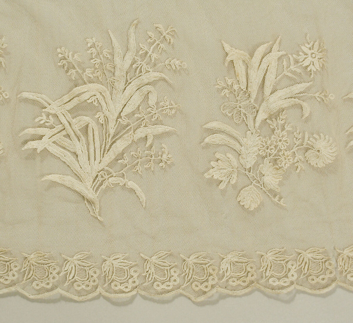 Dress, silk, cotton, British