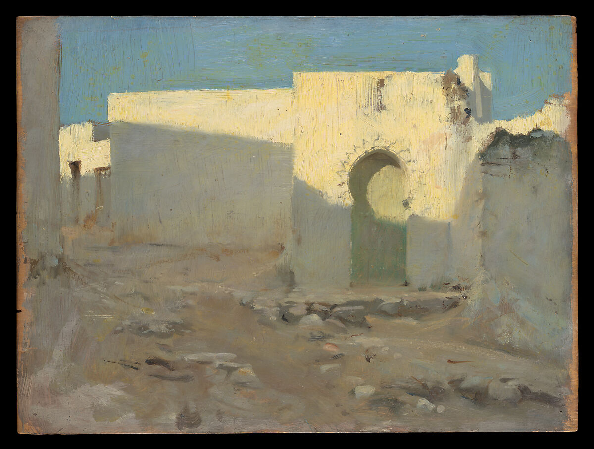 Moorish Buildings in Sunlight, John Singer Sargent  American, Oil on wood, American