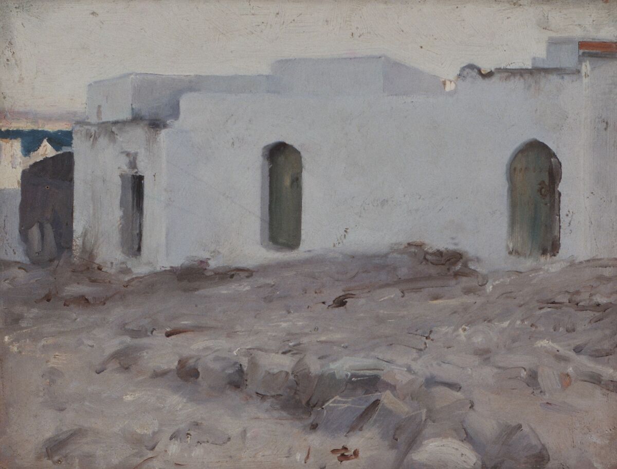 Moorish Buildings on a Cloudy Day, John Singer Sargent  American, Oil on wood, American