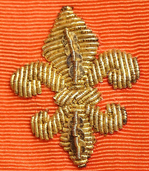 Court ensemble, silk, gold, Italian