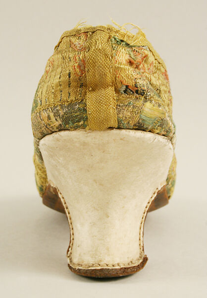 Slippers, silk, leather, European