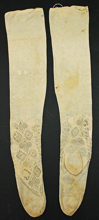 Stockings, cotton, probably French 