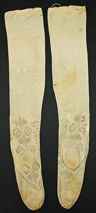 Stockings, cotton, probably French
