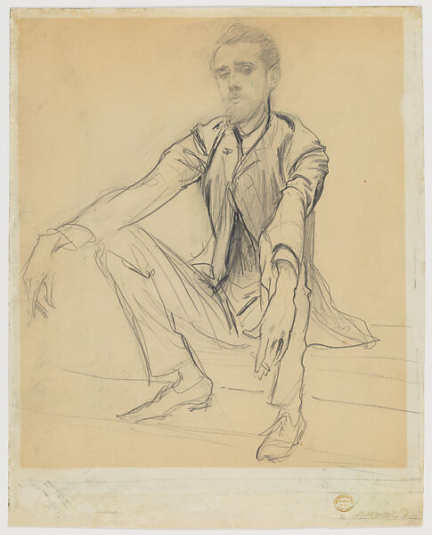 Paul Helleu, John Singer Sargent (American, Florence 1856–1925 London), Graphite on off-white paper board, American 