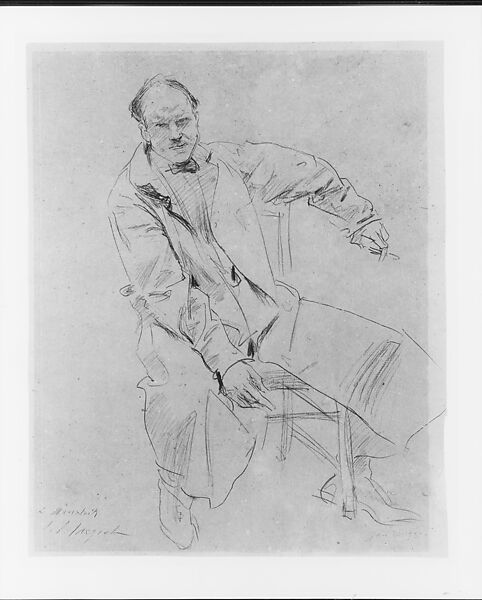 Paul Manship, John Singer Sargent (American, Florence 1856–1925 London), Charcoal on pinkish brown wove paper, American