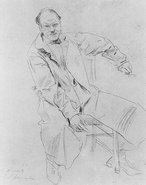 Paul Manship, John Singer Sargent (American, Florence 1856–1925 London), Charcoal on pinkish brown wove paper, American