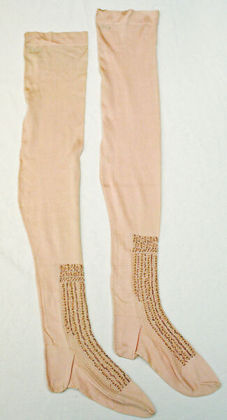 Stockings, silk, glass, French 