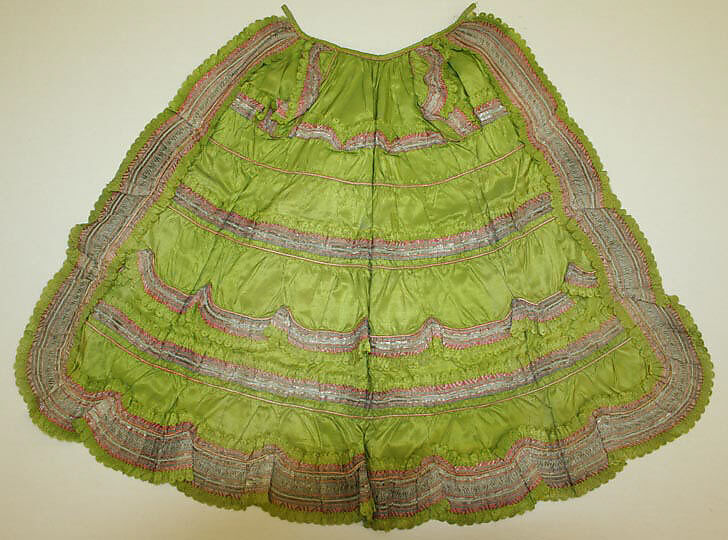 Apron, silk, European 