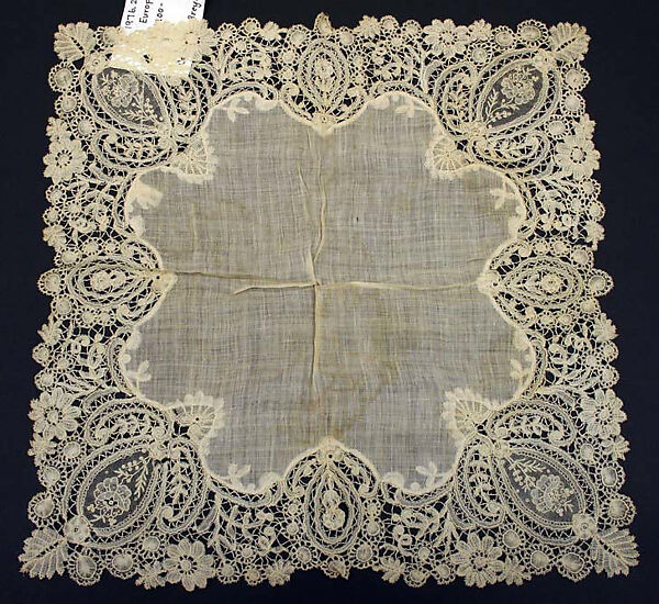 Handkerchief, linen, cotton, European 