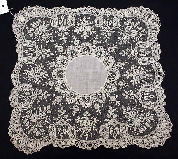 Handkerchief, linen, cotton, European 