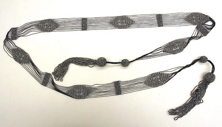 Belt, silk, steel, American or European 