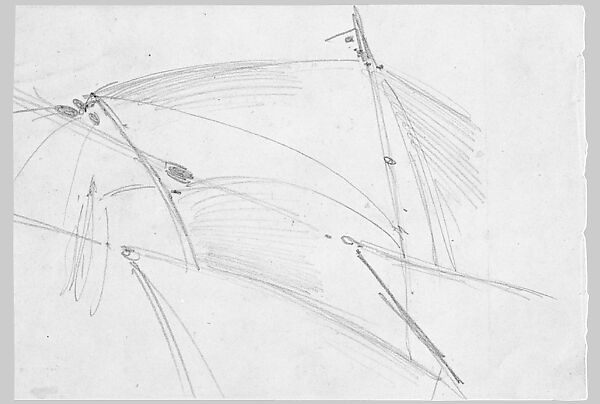 Sails (from Scrapbook), John Singer Sargent (American, Florence 1856–1925 London), Graphite on tan wove paper, American