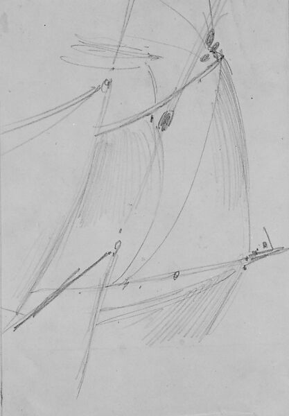 Sails (from Scrapbook), John Singer Sargent (American, Florence 1856–1925 London), Graphite on tan wove paper, American